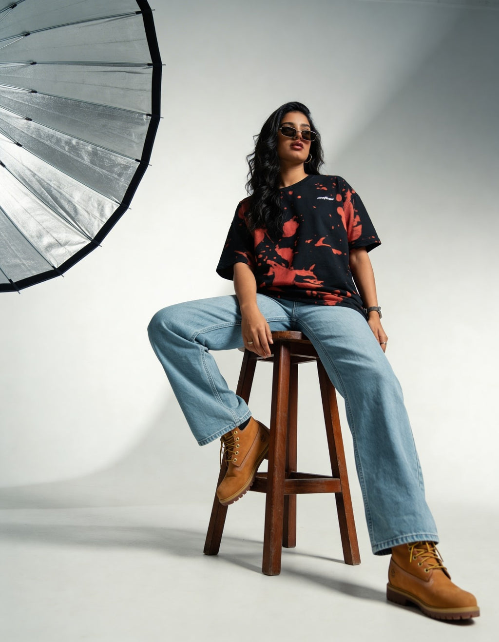 Red-Black Chaos Splatter X Tee  | In2theX