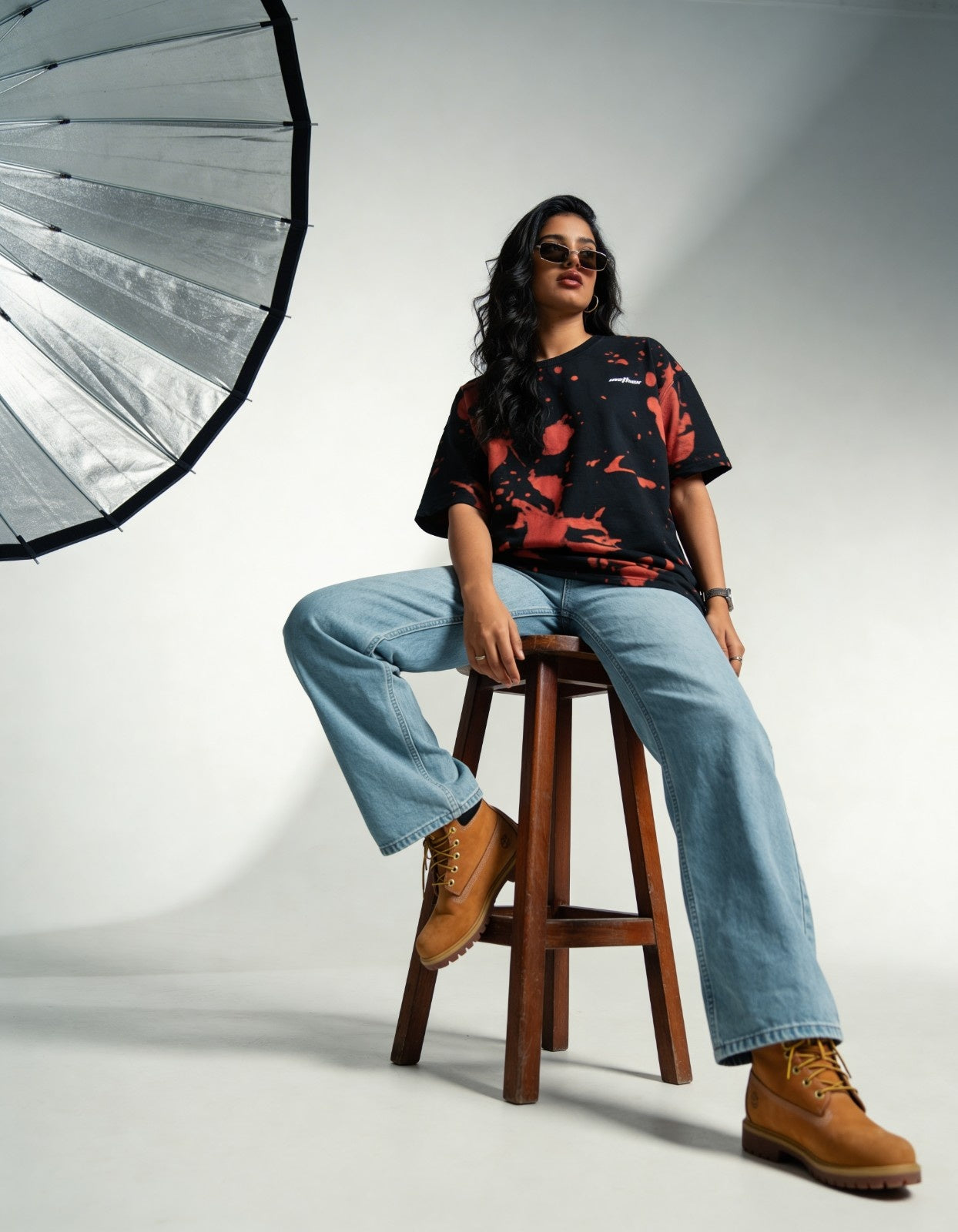 Red-Black Chaos Splatter X Tee  | In2theX